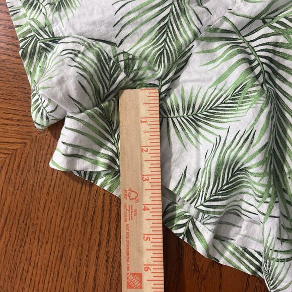 Sigrid Olsen Palm Frond Elastic Waist Linen Blend Shorts Size Large - Picture 5 of 7